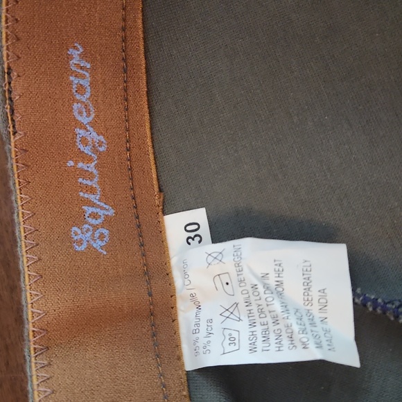 Breeches Olive green suede knee patch equigear size 30 - Picture 4 of 5